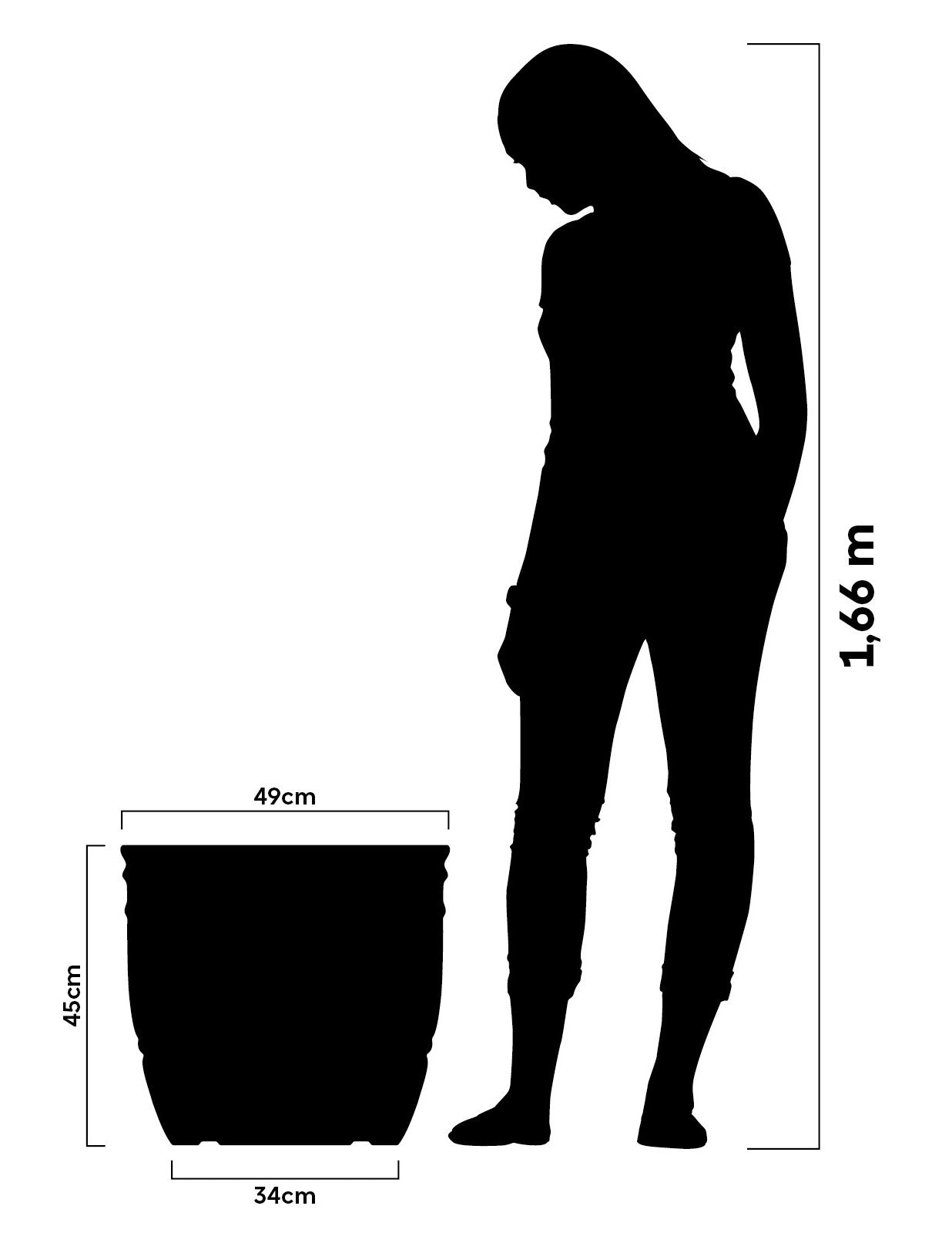 Rome colonial flower pot 45 - Hoops