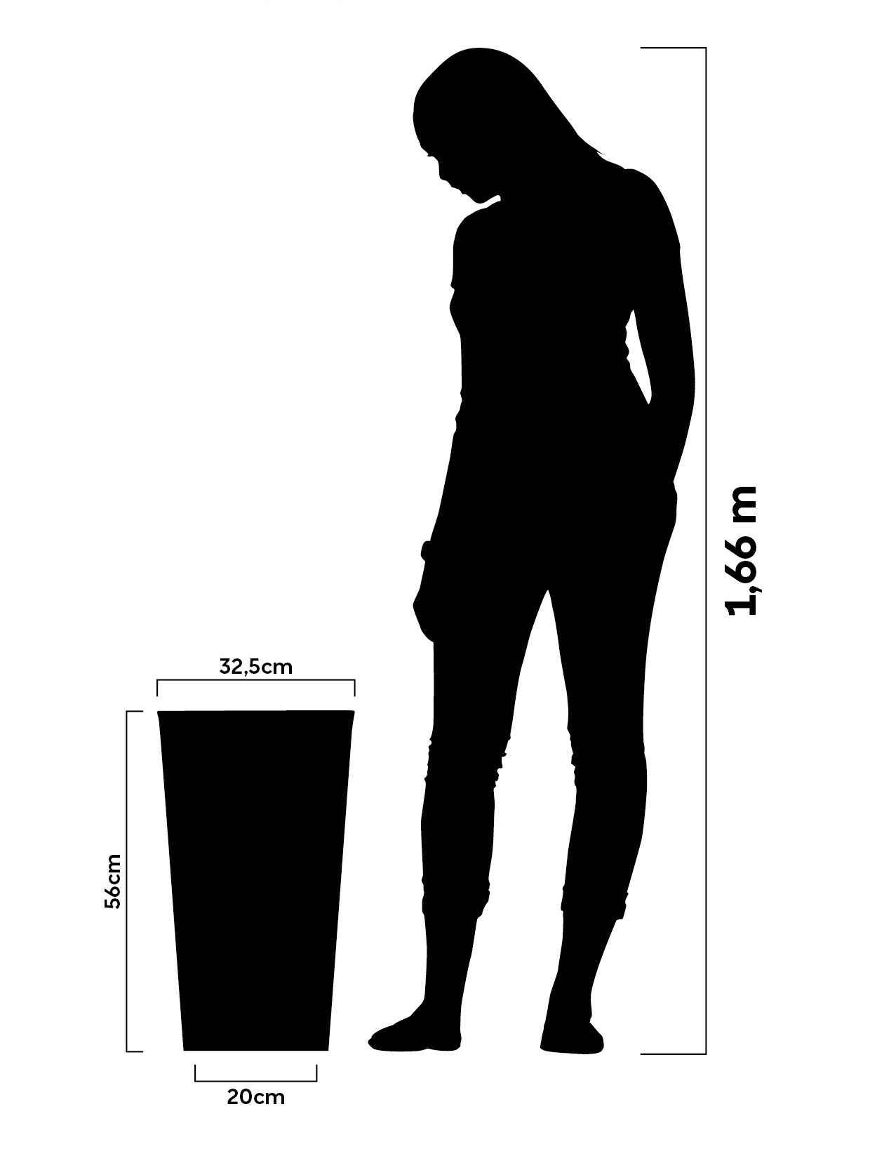 Aldora Conical flower pot 56 - Hoops