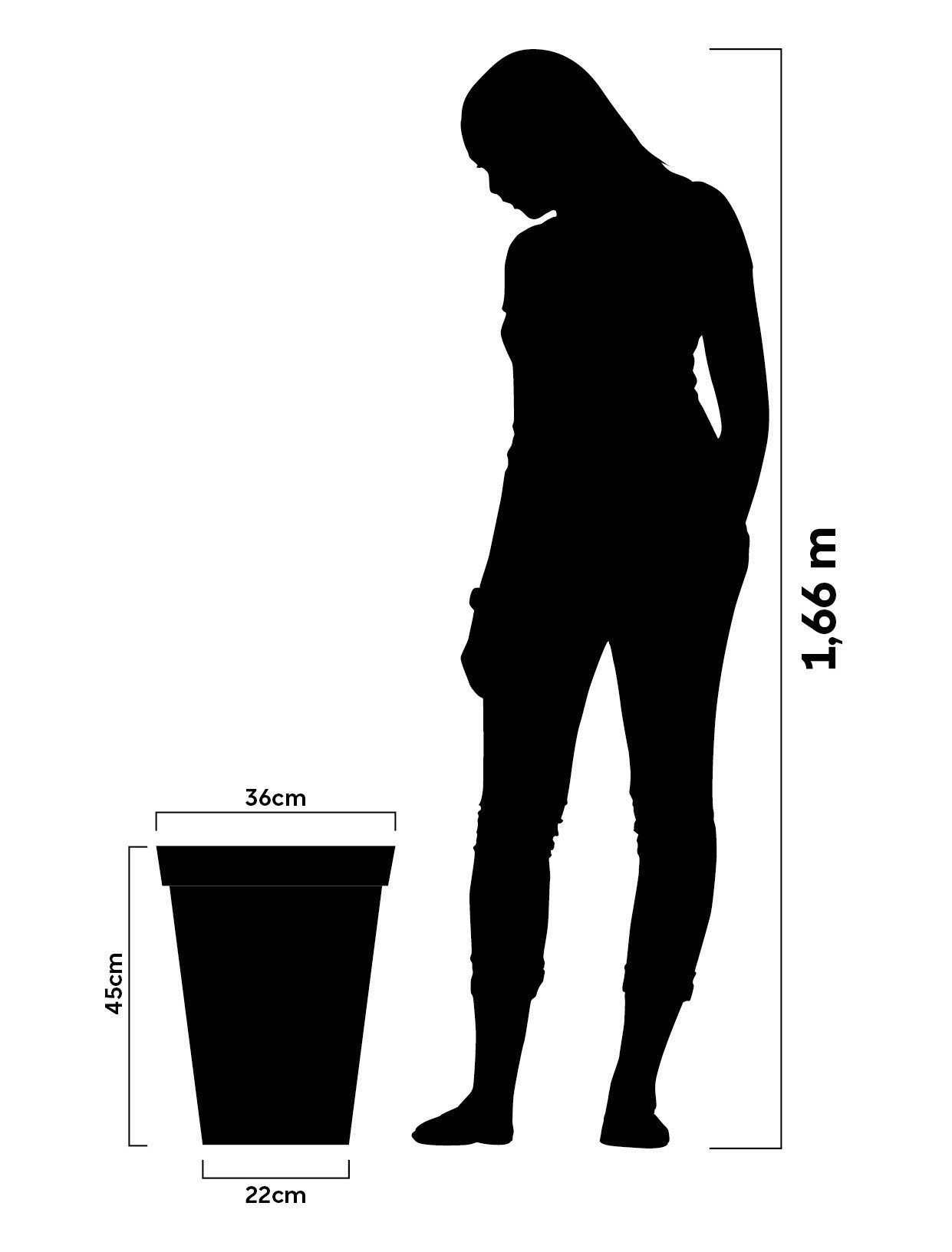 Athens conical flower pot 45 - Hoops