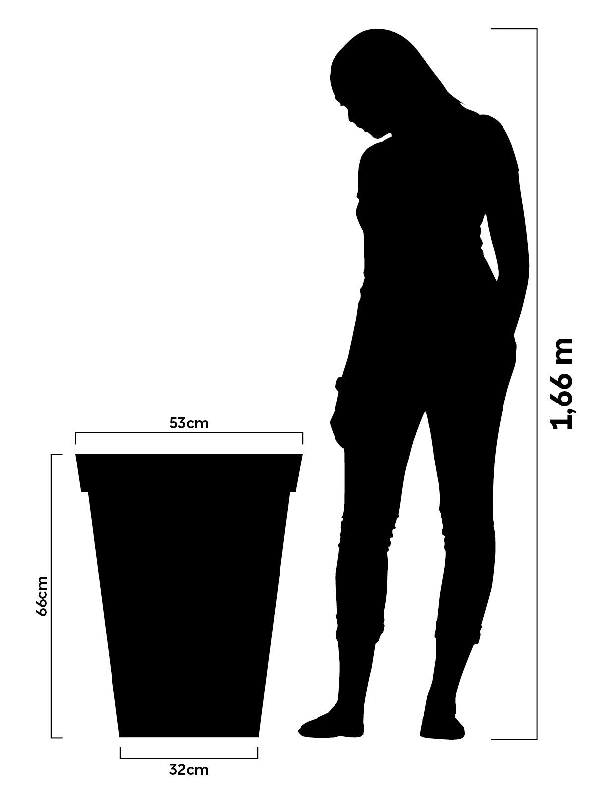 Athens conical flower pot 66 - Hoops