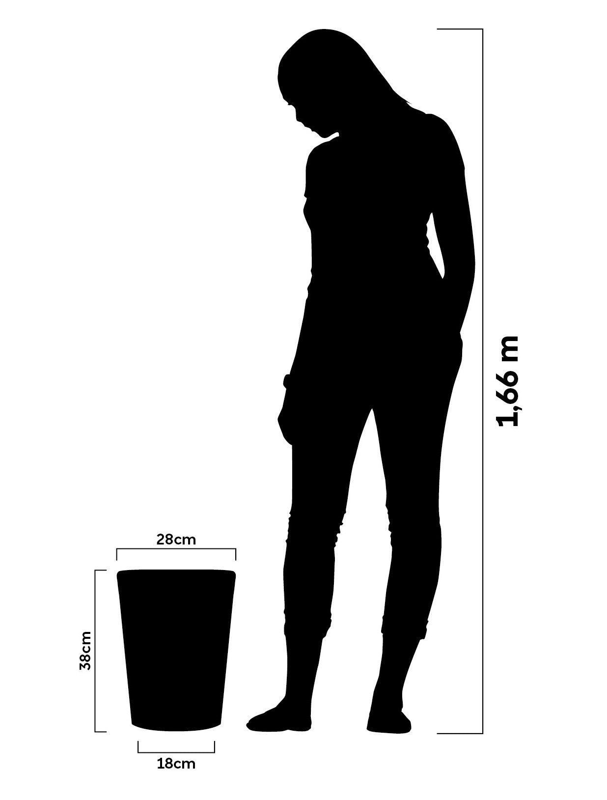 Capri conical flower pot 38 - Hoops