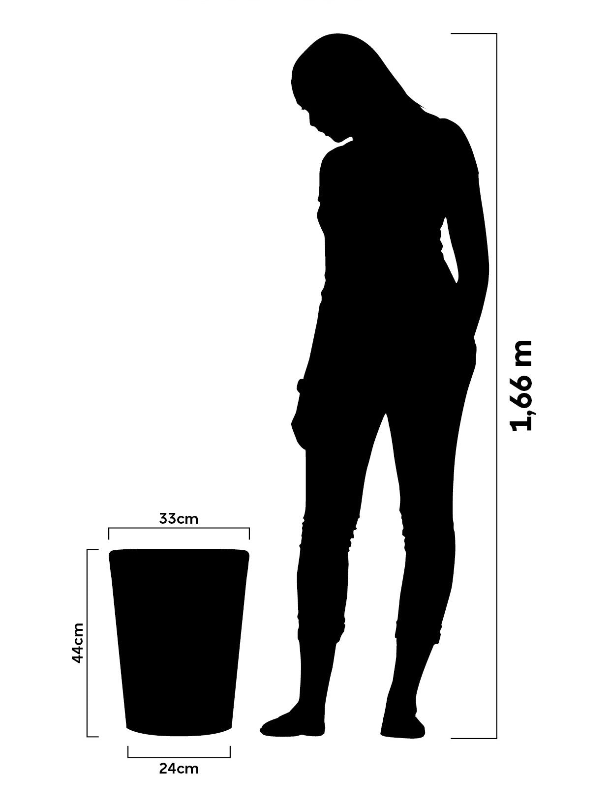 Capri conical flower pot 44 - Hoops