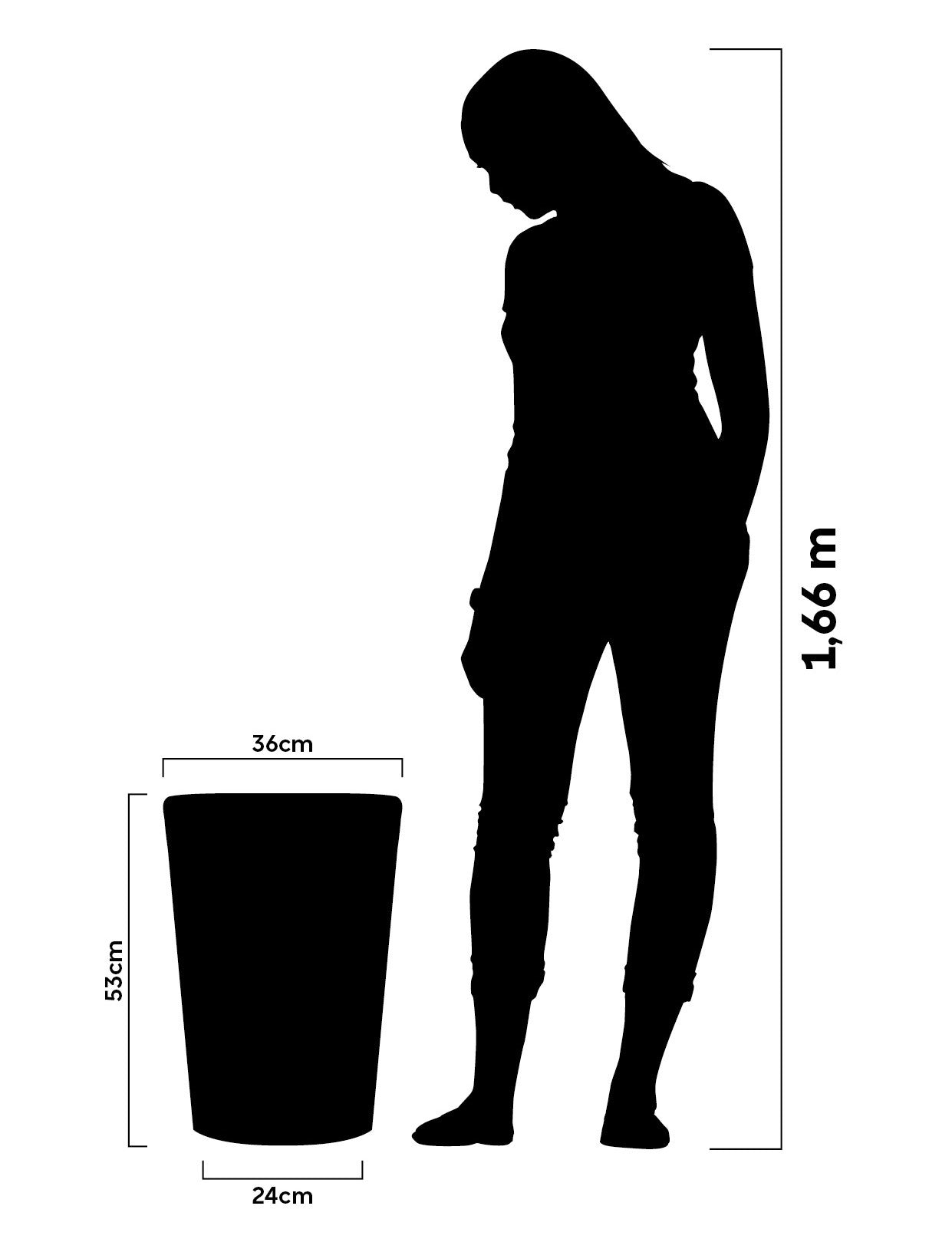 Capri conical flower pot 53 - Hoops