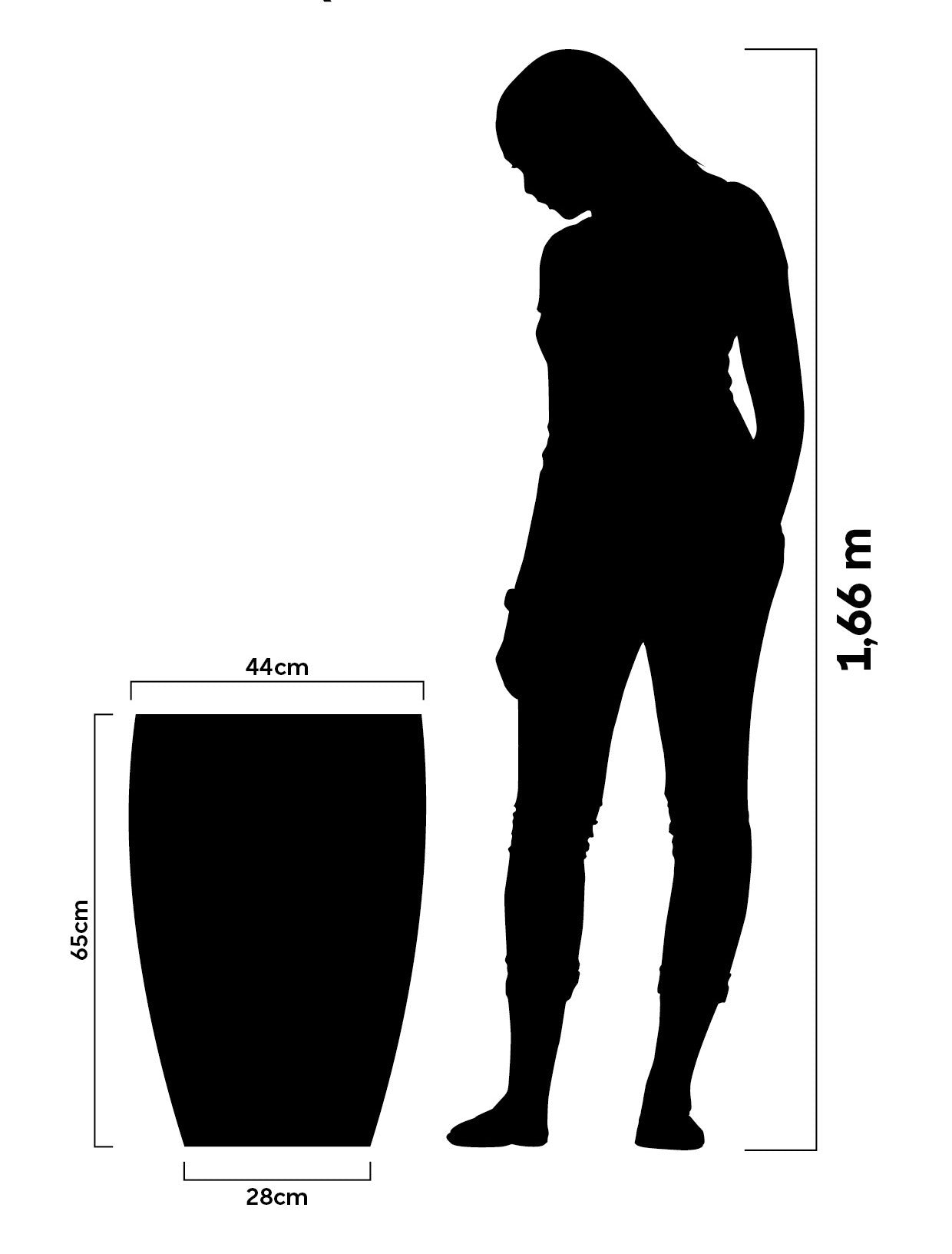 Apollo cubic flower pot 65 - Hoops