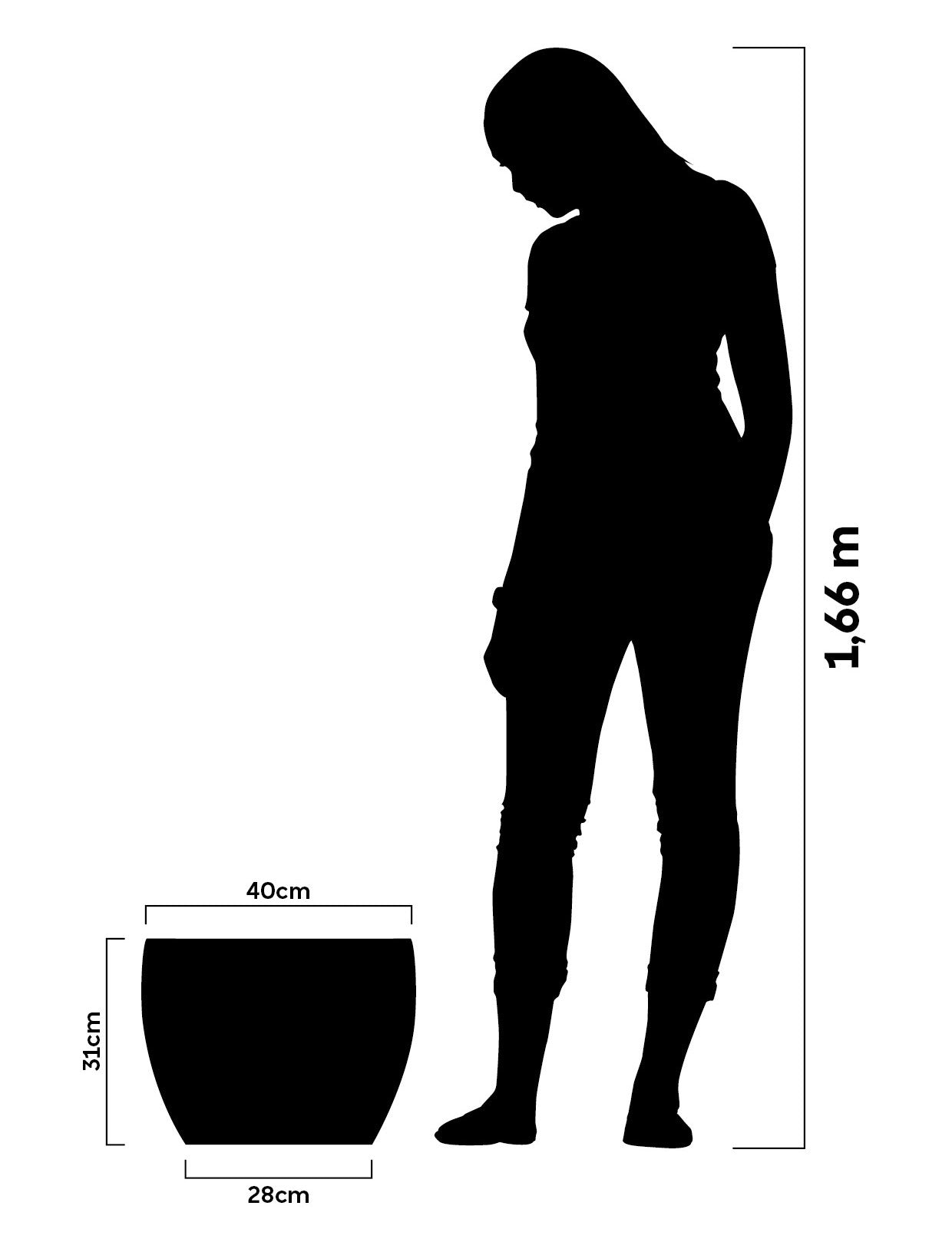 Elba flower pot 31 - Hoops