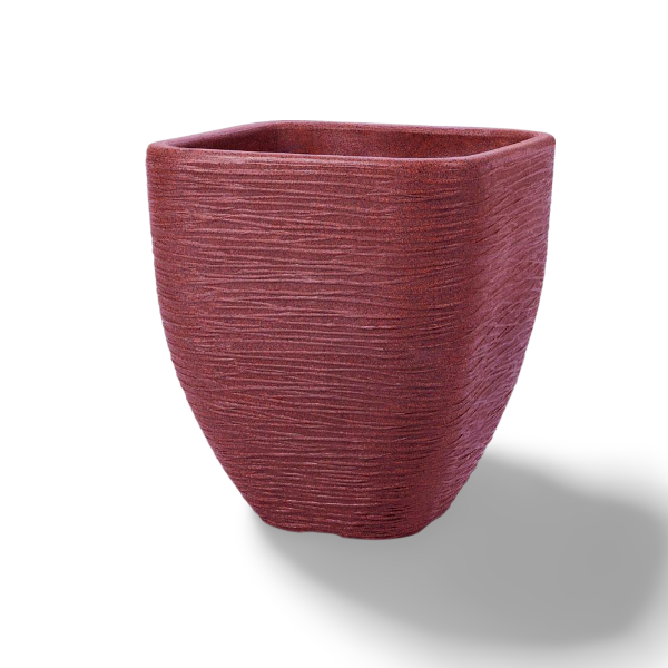 Nice cubic flower pot 28 Dark Mahogany