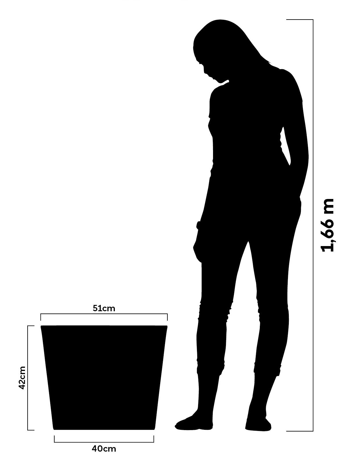 Badi flower pot 42 - Hoops 